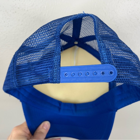 Anheuser-Busch Budweiser Beer Vintage Blue and White Trucker Hat Adult Size - Picture 6 of 11